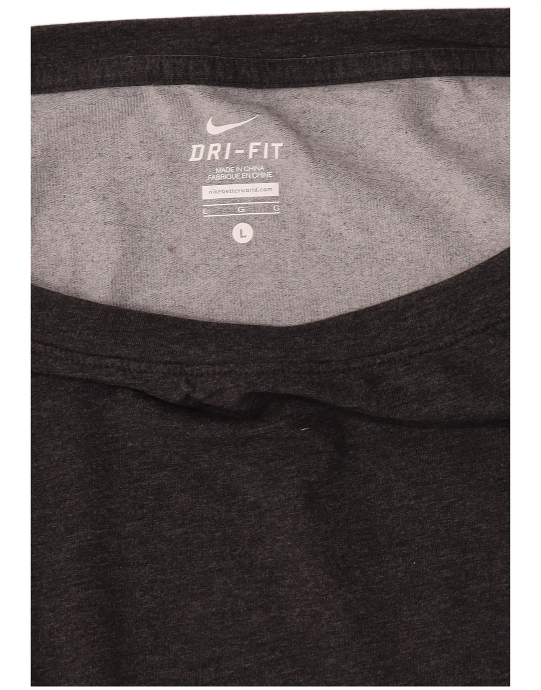 Nike Haut Dri Fit à manches longues pour femme UK 16 Large Gris Moucheté Polyester