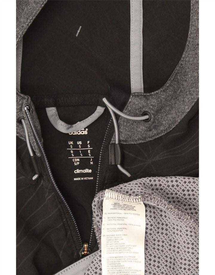Adidas Veste de survêtement à capuche graphique pour homme Petit gris colour block