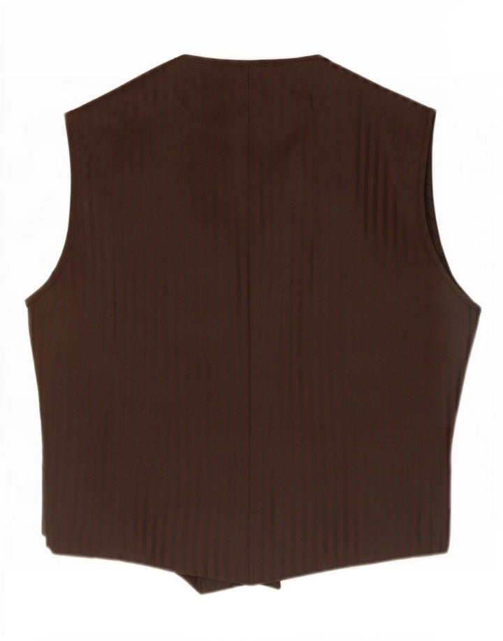 gilet homme vintage XL Marron Rayé Polyester