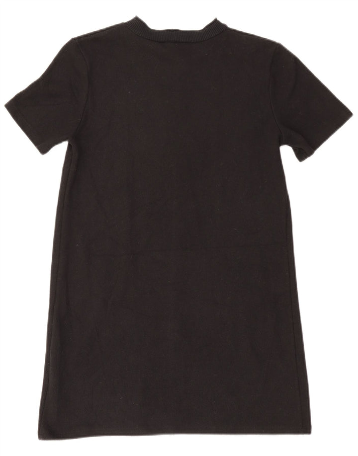 Zara Femme Robe Pull UK 14 Moyen Noir Polyester