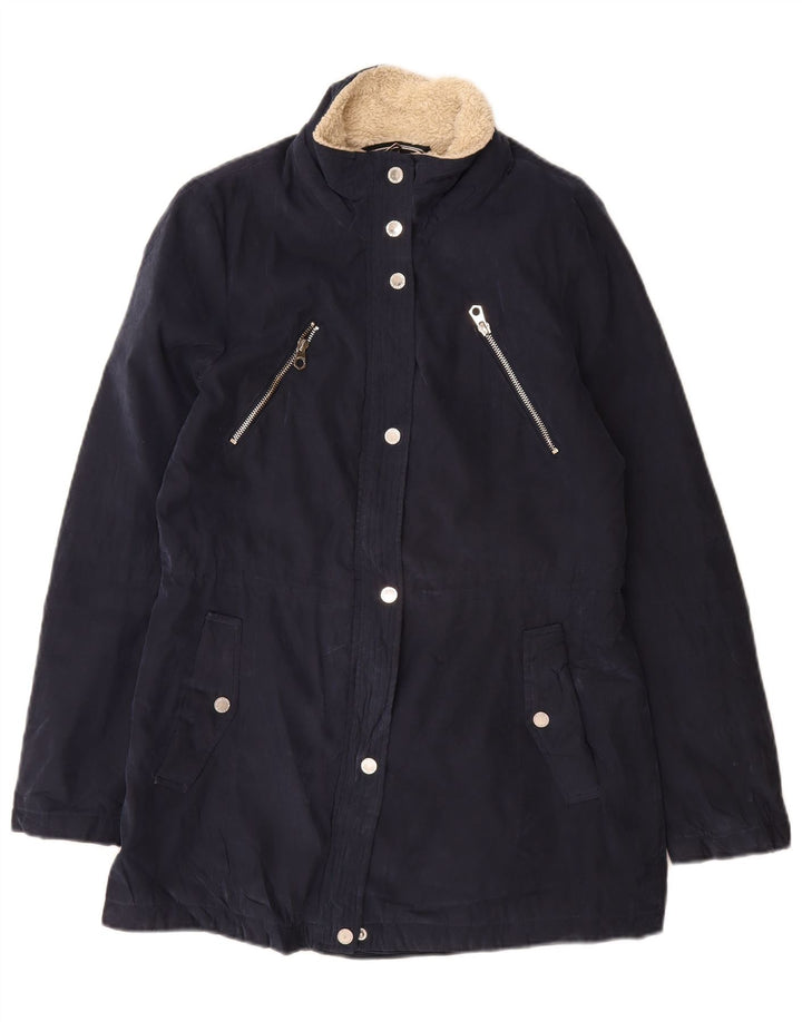 Nautica Veste Sherpa Femme UK 10 Petit Bleu Marine Polyester