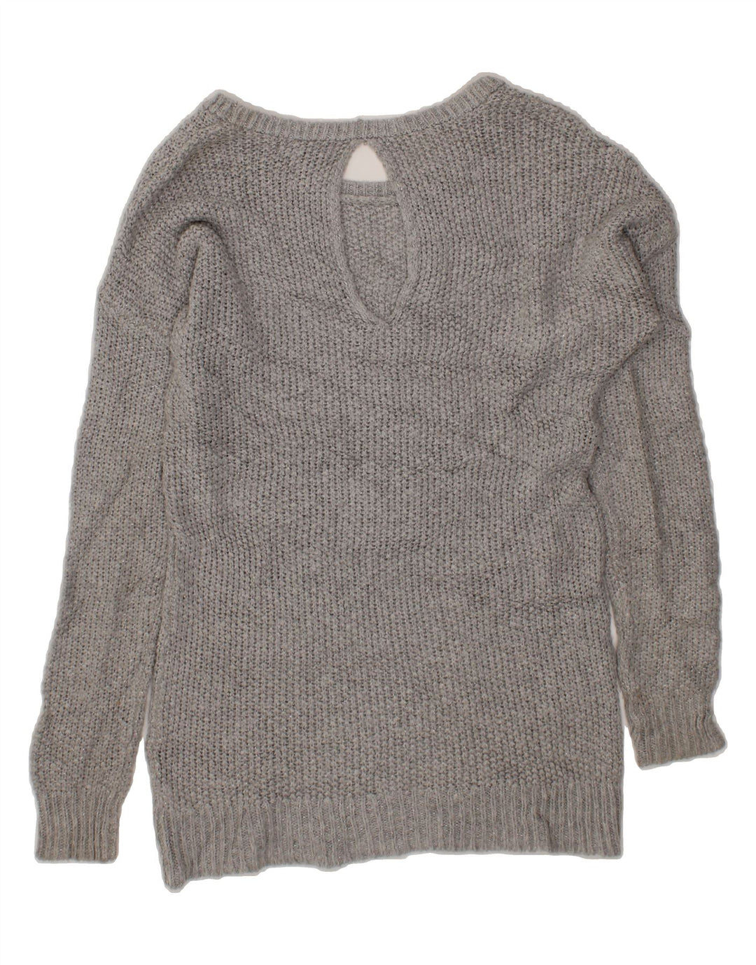 MOSSIMO Womens Boat Neck Jumper Sweater UK 14 Large Grey Acrylic Vintage Mossimo and Second-Hand Mossimo from Messina Hembry 