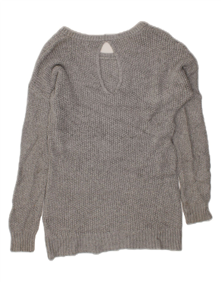 MOSSIMO Womens Boat Neck Jumper Sweater UK 14 Large Grey Acrylic Vintage Mossimo and Second-Hand Mossimo from Messina Hembry 