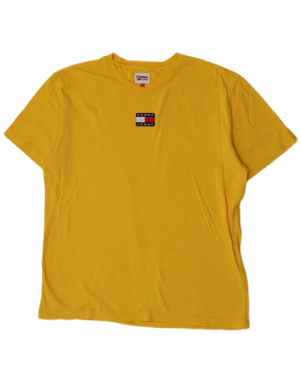 Tommy Hilfiger T-Shirt Homme Top 2XL Jaune Coton