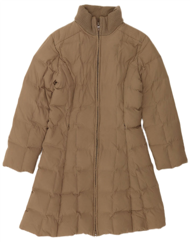 Napapijri Manteau rembourré pour femme UK 10 Small Marron Polyester