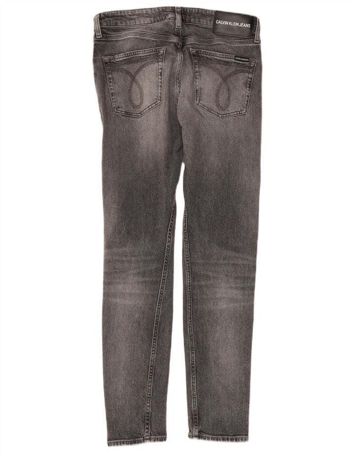 CALVIN KLEIN Jean Skinny Femme W31 L32 Gris Coton
