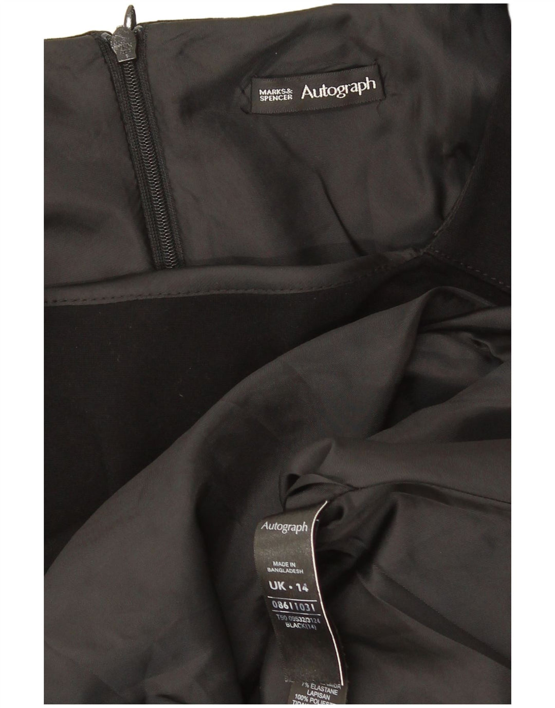 Marks & Spencer Robe fourreau sans manches Autograph pour femme UK 14 Noir moyen