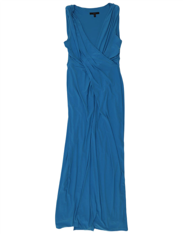 Coast Robe longue sans manches pour femme UK 46 Grand Bleu Polyester