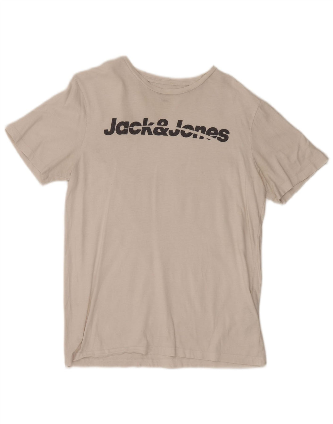 Jack & Jones T-Shirt Regular Fit Graphique Homme Blanc Moyen Coton