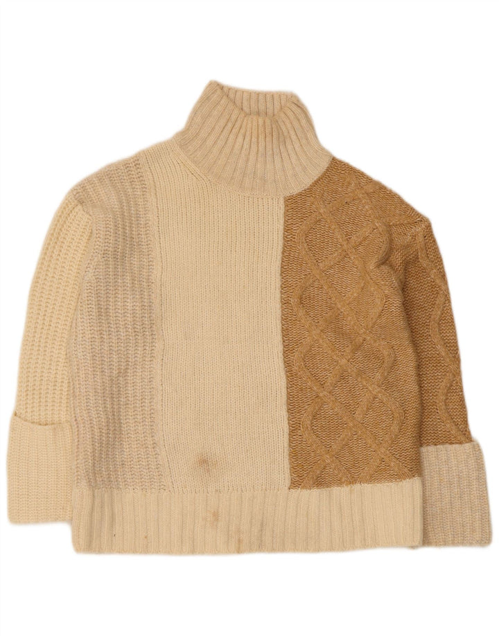 Marks & Spencer Pull à col roulé pour femme UK 10 Small Blanc cassé