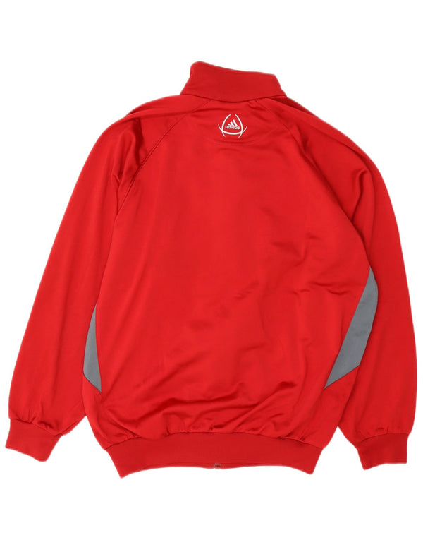 Adidas Veste de survêtement pour homme UK 34/36 Petit Rouge Colorblock Polyester