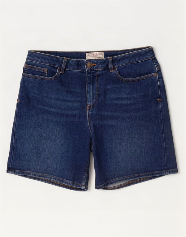 Fat Face Short en jean pour femme UK 12 Medium W30 Bleu Coton