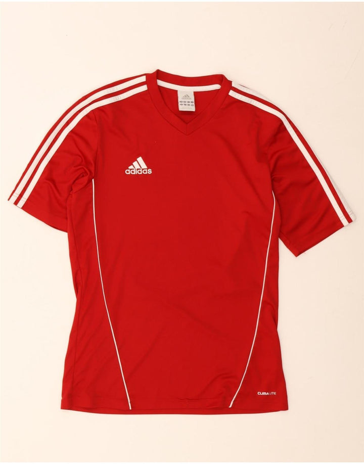 Adidas Hommes Climalite T-Shirt Haut Petit Rouge Polyester