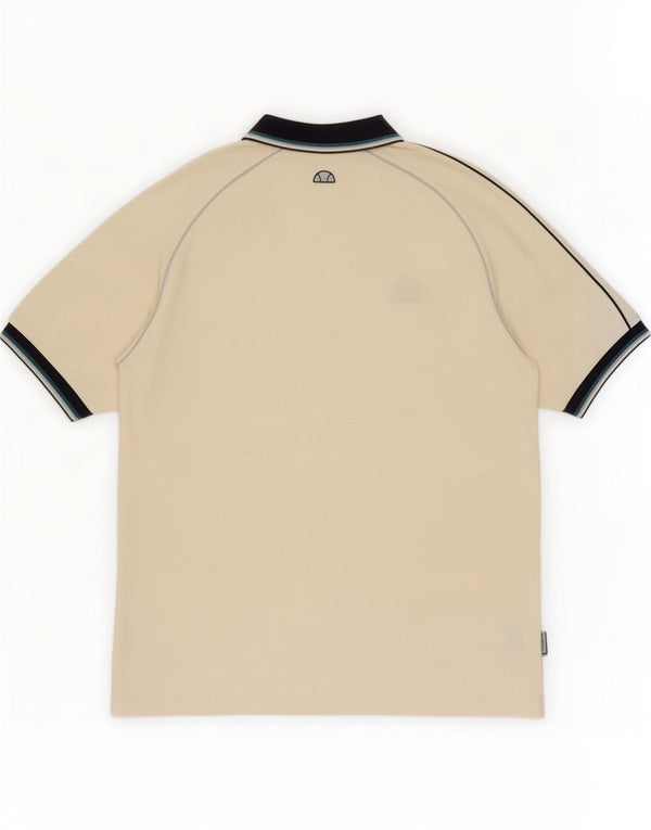 Ellesse Polo Homme Large Blanc Cassé Coton
