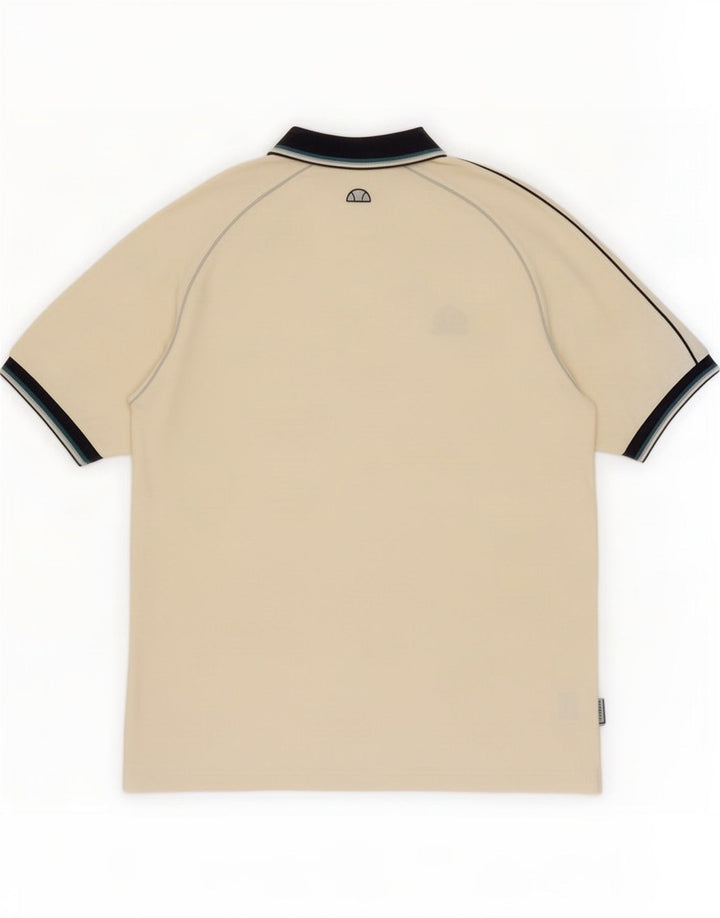 Ellesse Polo Homme Large Blanc Cassé Coton