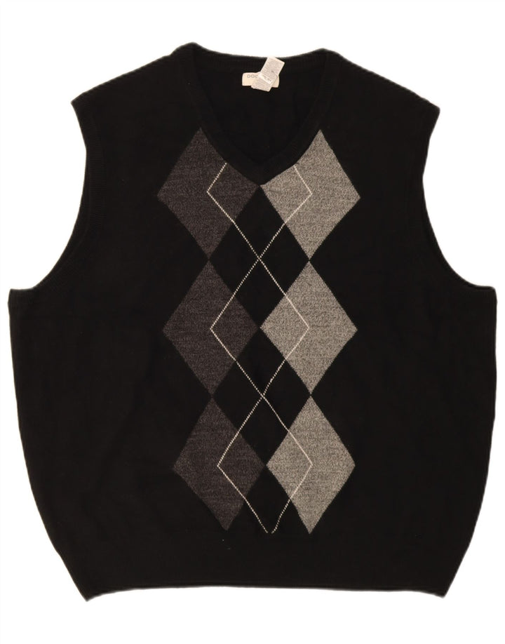 Dockers Débardeur pour homme 2XL Noir Argyle/Diamant Acrylique