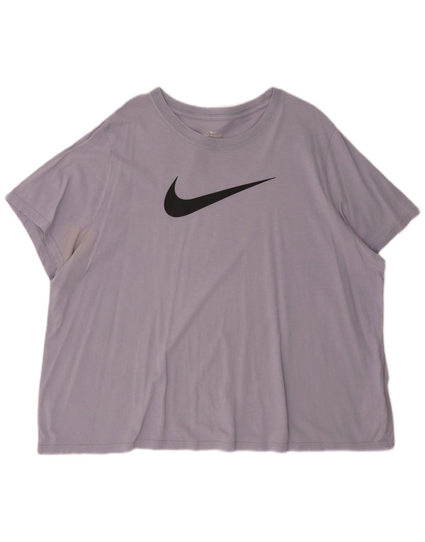 Nike T-shirt graphique surdimensionné pour femme UK 20 2XL Violet Coton