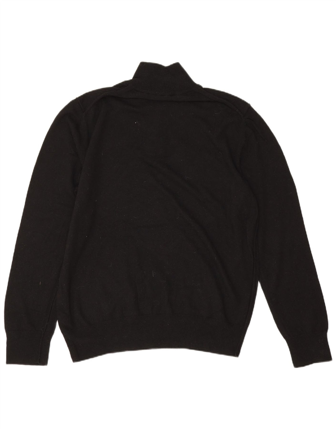 All Saints Pull à col zippé pour homme 2XL Laine noire