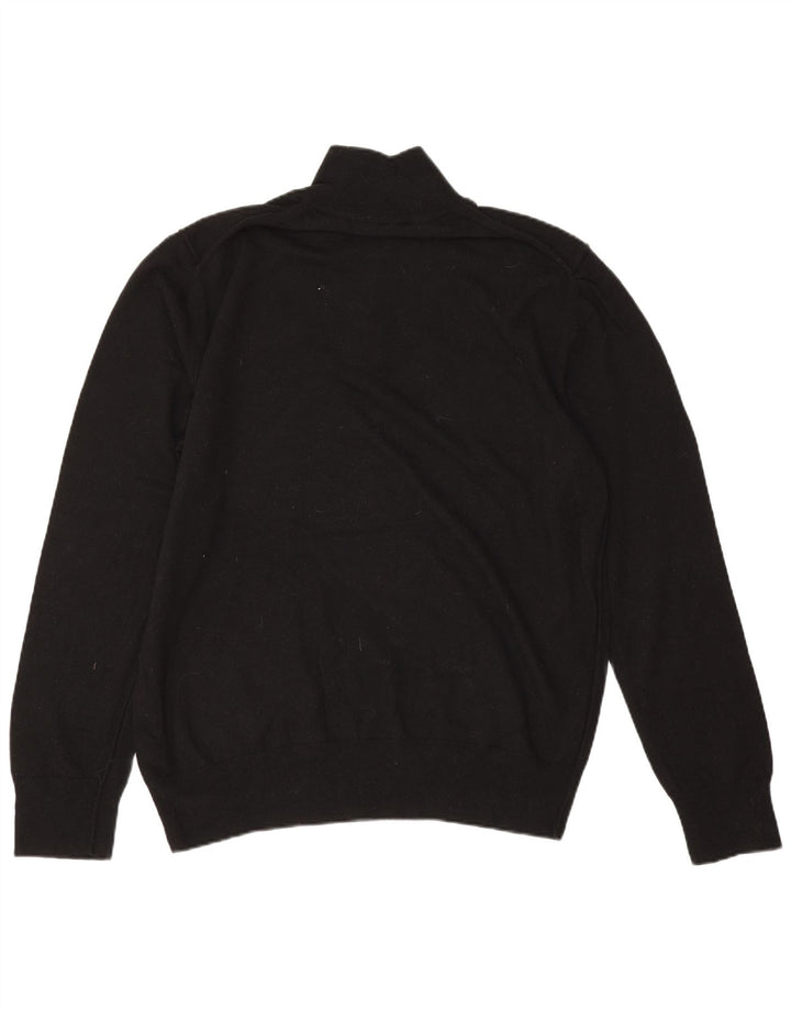 All Saints Pull à col zippé pour homme 2XL Laine noire