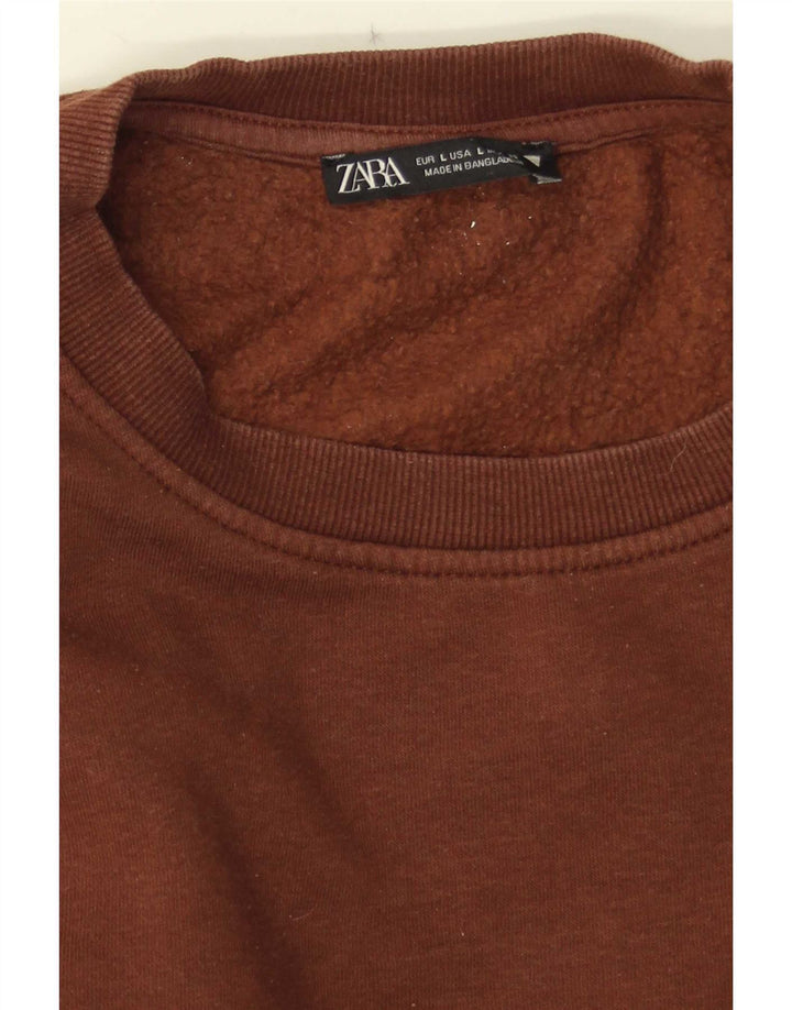 Zara Sweat-shirt pour femme UK 16 Large Marron