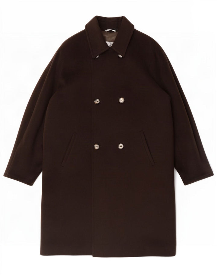 Max Mara Manteau surdimensionné à double boutonnage pour femme UK 16 Large Marron