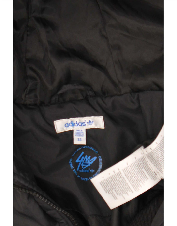 Adidas Veste rembourrée à capuche pour femme EU 32 XS Noir Polyester