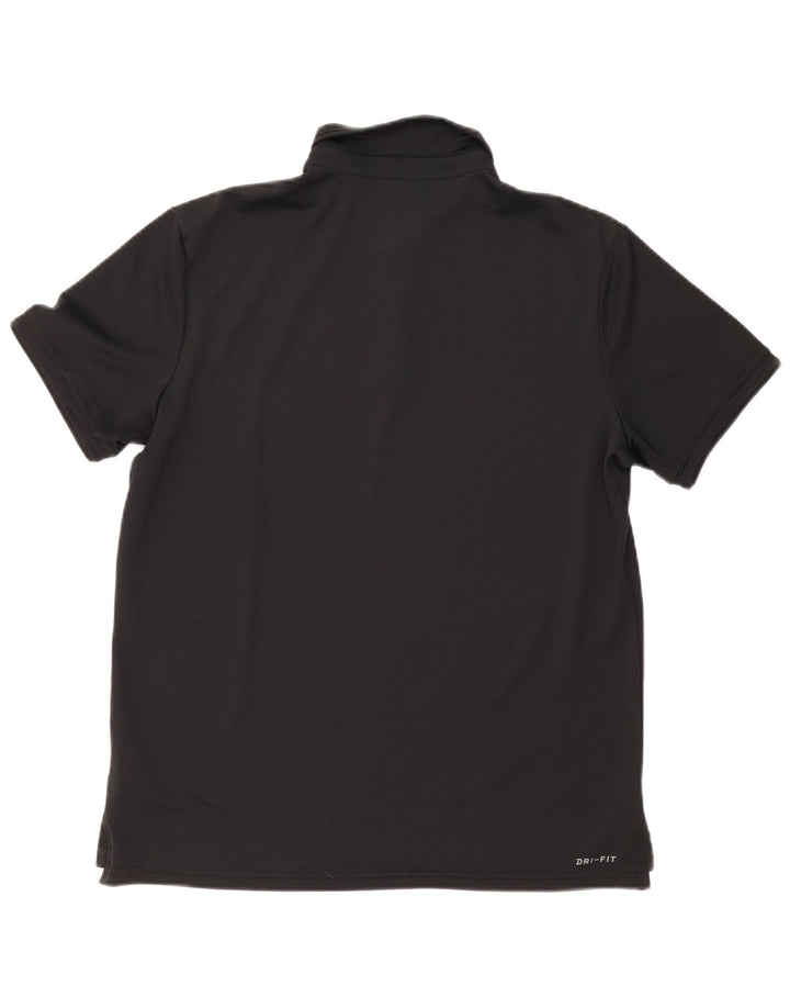 Polo Nike Dri Fit pour hommes, grand, noir, polyester