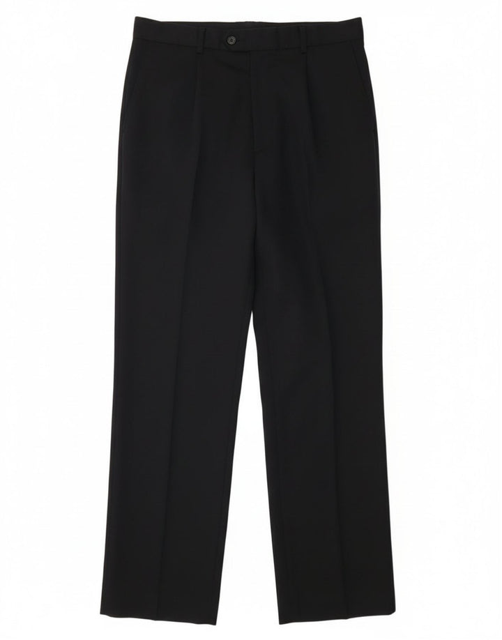 St. Bernard Pantalon de costume droit pour femme EU 42 Large W32 L31 Bleu marine