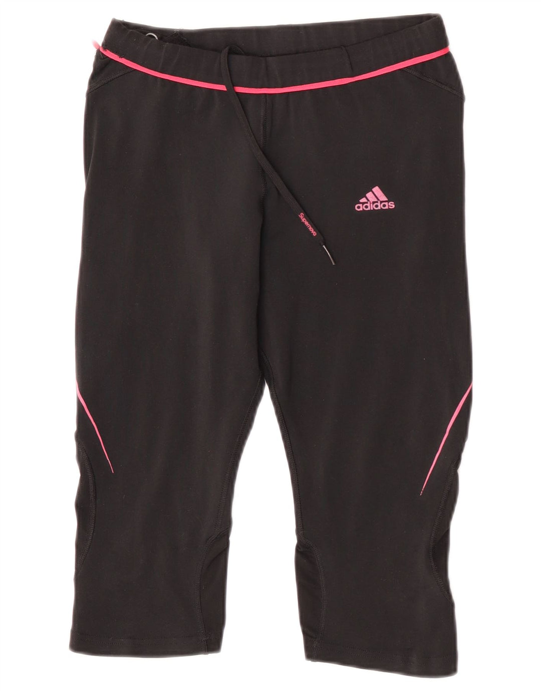 Adidas Femmes Climacool Capri Leggings UK 12 Moyen Noir Polyester