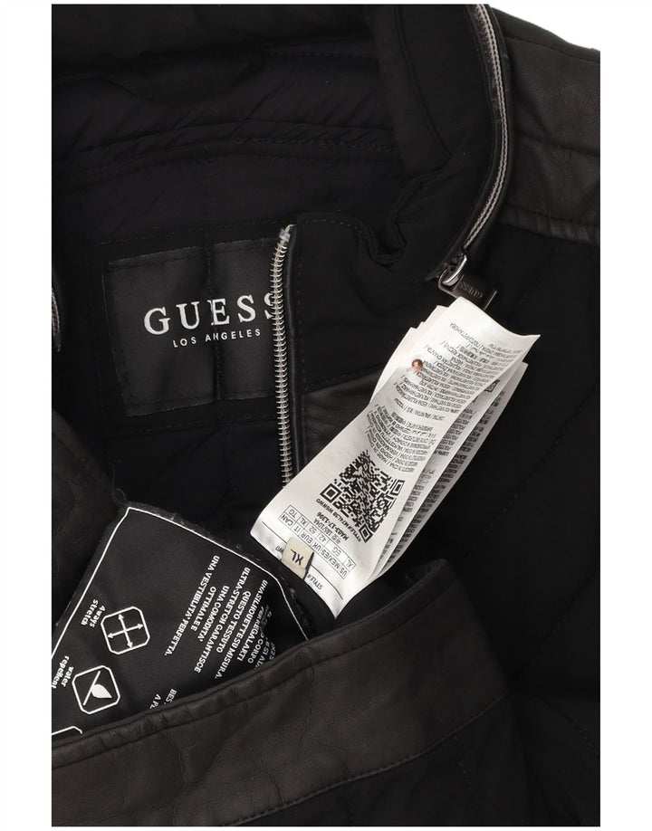 Guess Veste matelassée pour homme UK 42 XL Noir Polyéthylène