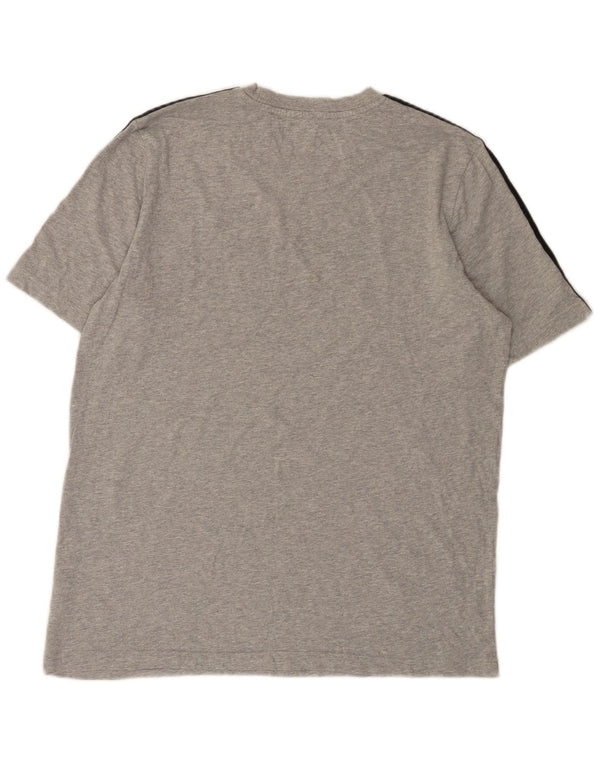 Adidas T-Shirt Homme Gris Moyen Moucheté Coton