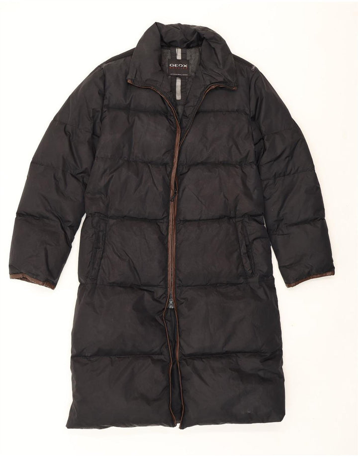 Geox Manteau Rembourré Femme IT 44 Moyen Noir Polyester Hiver