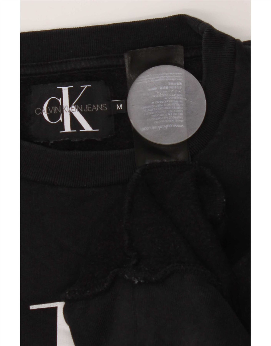 Calvin Klein Jeans Sweat-Shirt Graphique Homme Noir Moyen Coton
