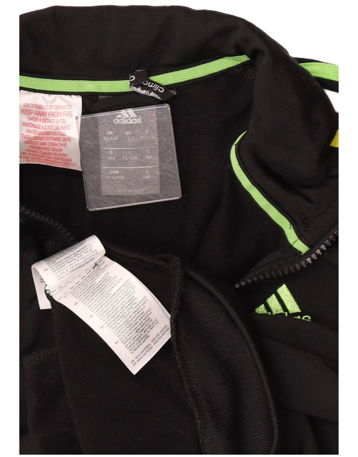 Veste de survêtement Adidas Garçon Climalite 13-14 ans Noir Polyester