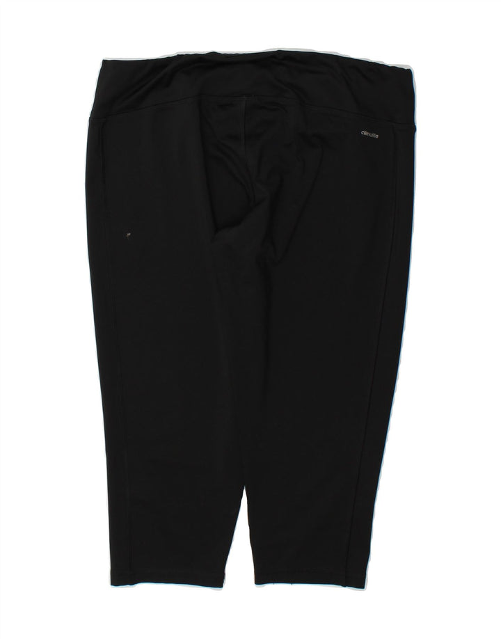 ADIDAS Womens Climalite Capri Leggings UK 16/18 Large  Black Polyester Vintage Adidas and Second-Hand Adidas from Messina Hembry 