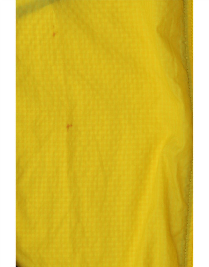 ADIDAS Veste de pluie à capuche graphique pour homme UK 36 Petit carreaux jaunes Polyester