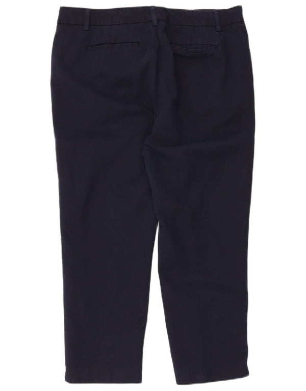 Tommy Hilfiger Pantalon court pour femme US 14 XL W34 L24 Bleu marine Coton