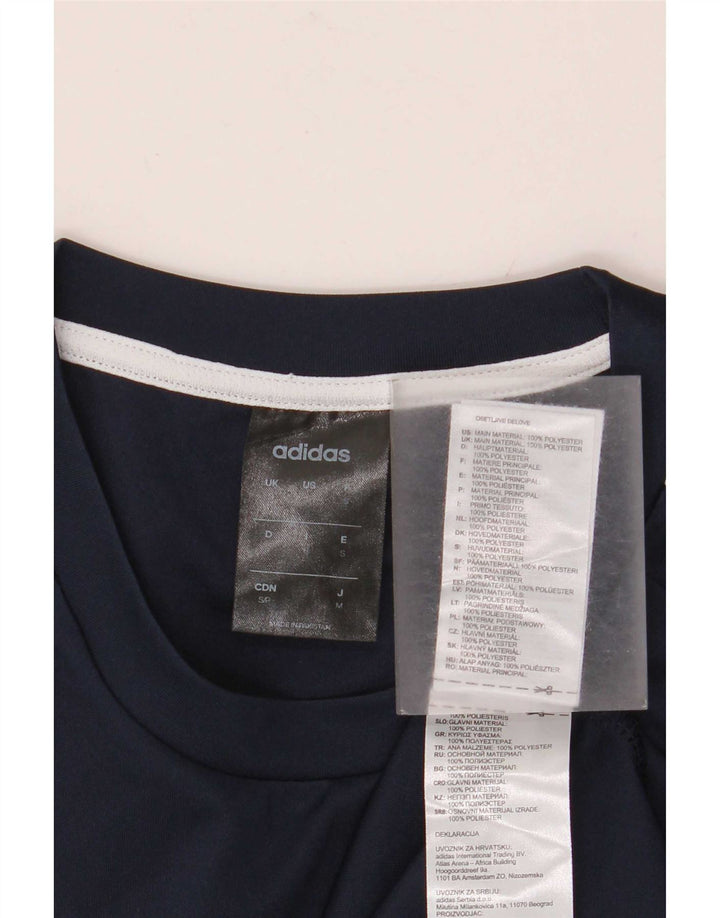 Adidas Hommes Climalite T-Shirt Haut Petit Bleu Marine Polyester