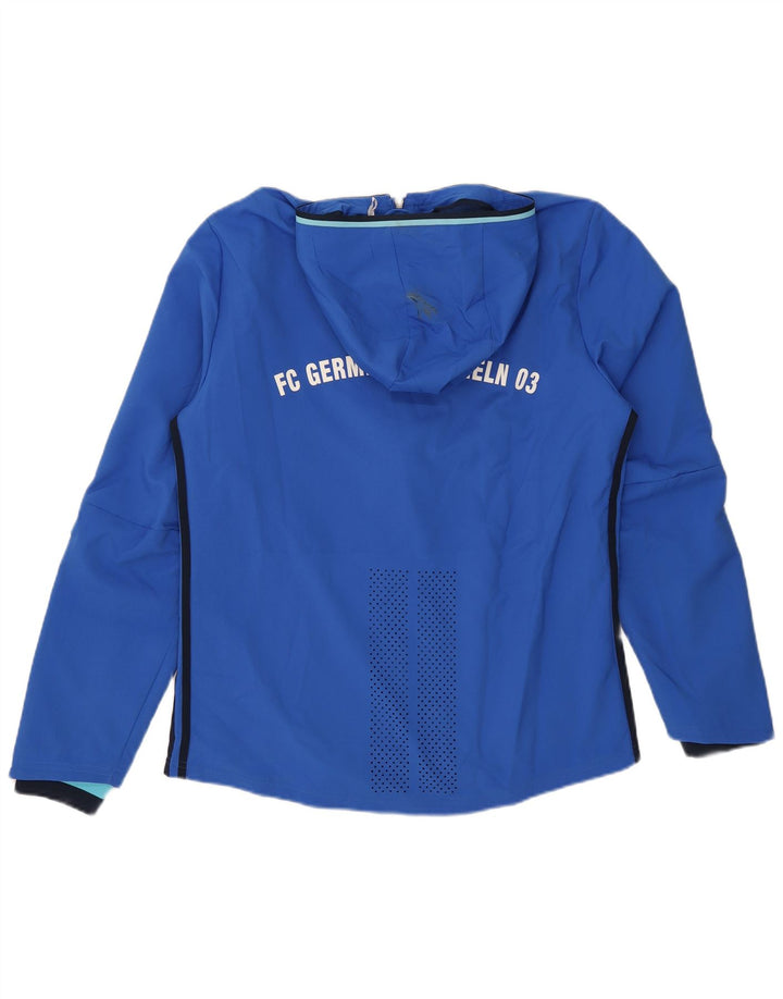 Adidas Veste de survêtement à capuche graphique pour homme Bleu moyen Polyester