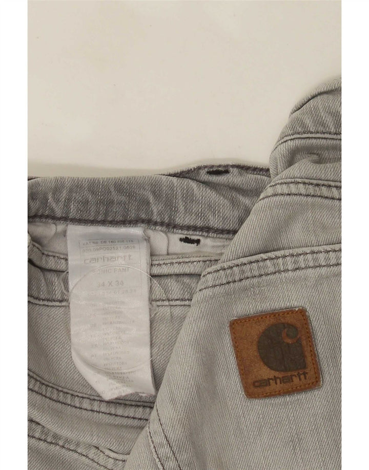 Carhartt Jean droit homme W34 L34 gris coton