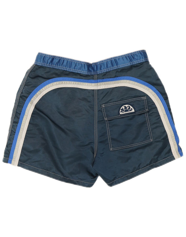 Sundek Short de Bain Garçon 11-12 Ans Nylon Colorblock Bleu Marine