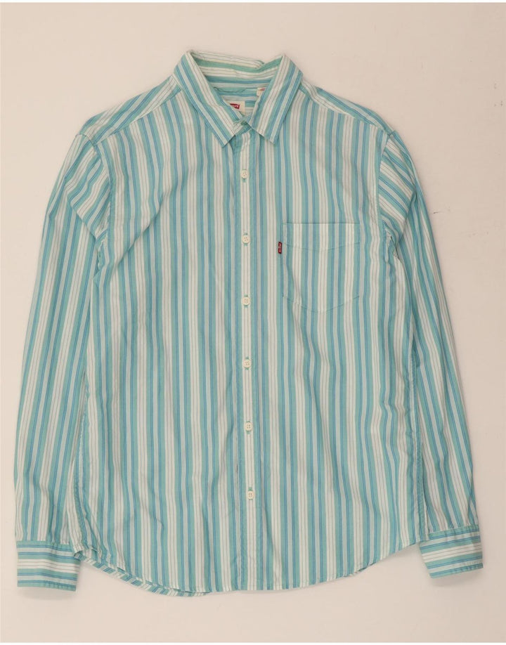 Levi's Chemise Standard Homme Bleu Moyen Rayé Coton