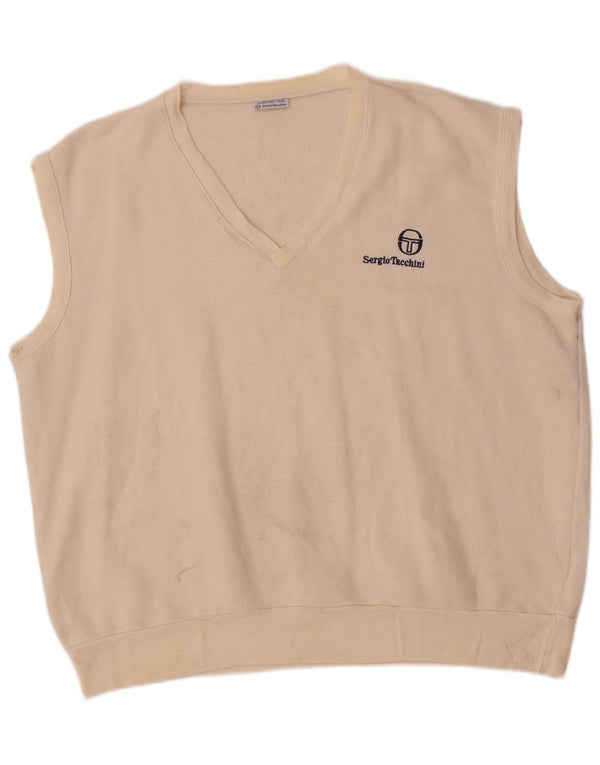 Sergio Tacchini Débardeur Homme 2XL Acrylique Blanc Cassé