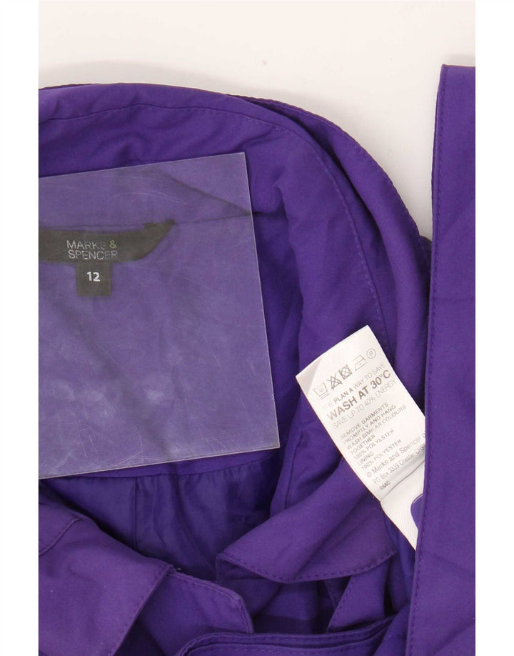 Marks & Spencer Trench-Coat Femme UK 12 Violet Moyen Polyester