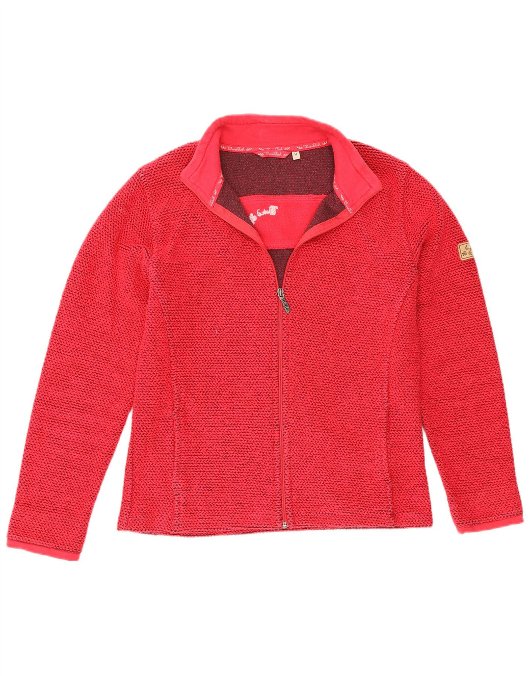 Weird Fish Cardigan pour femme en coton rouge moyen UK 14