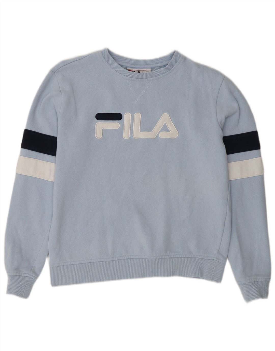 FILA Sweat-shirt surdimensionné pour femme UK 10 Petit Bleu Colorblock