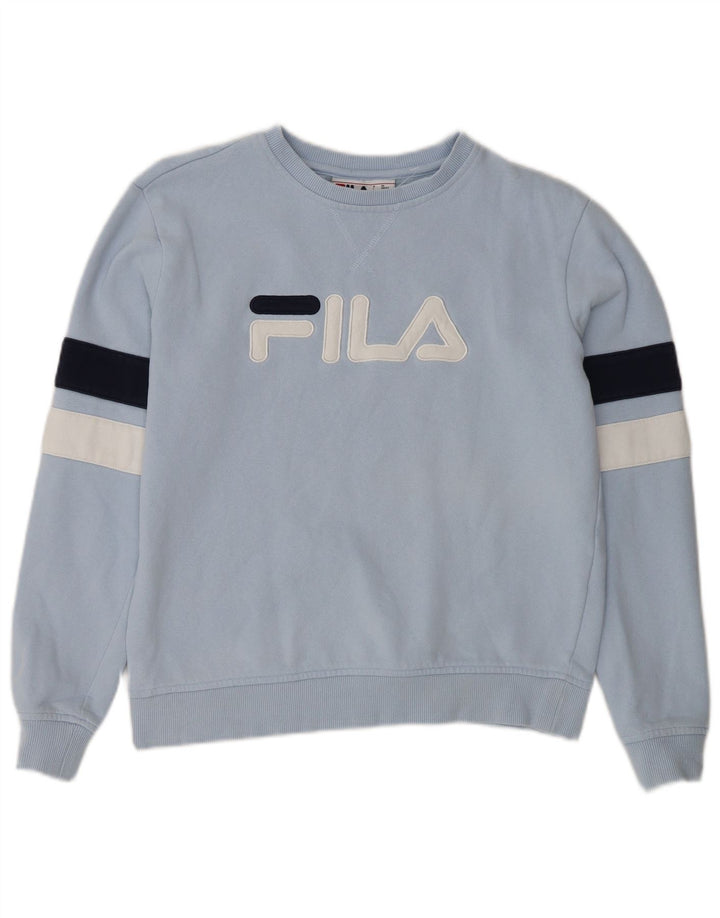 FILA Sweat-shirt surdimensionné pour femme UK 10 Petit Bleu Colorblock