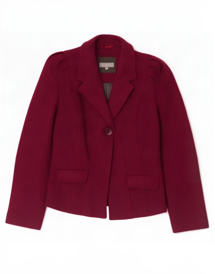 Marks & Spencer Veste blazer Per Una 1 bouton pour femme UK 12 Bordeaux moyen