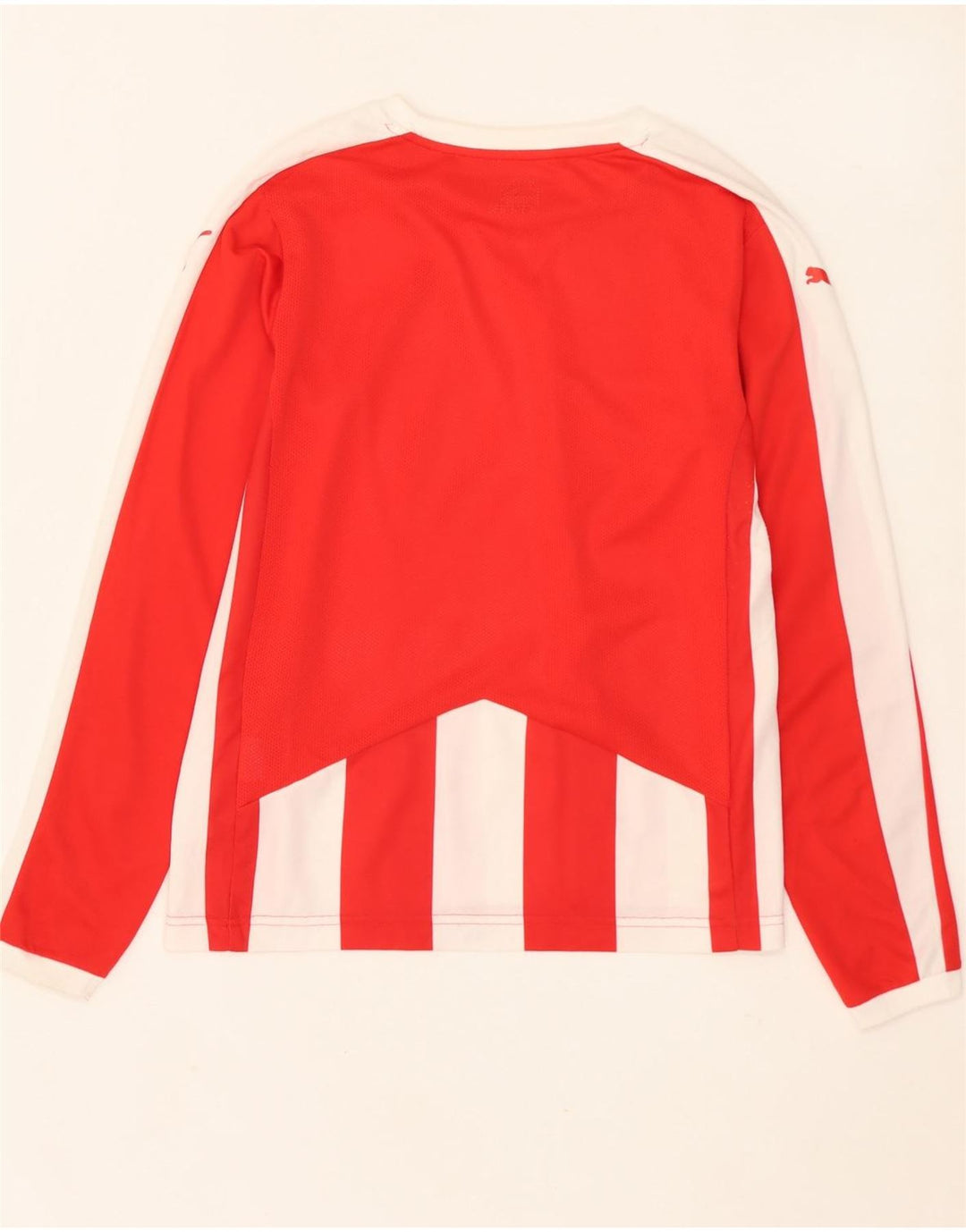 PUMA Garçon Haut Manches Longues 13-14 ans Rouge Rayé Polyester