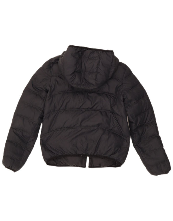 Nike Veste matelassée réversible à capuche surdimensionnée pour femme UK 6 XS Noir